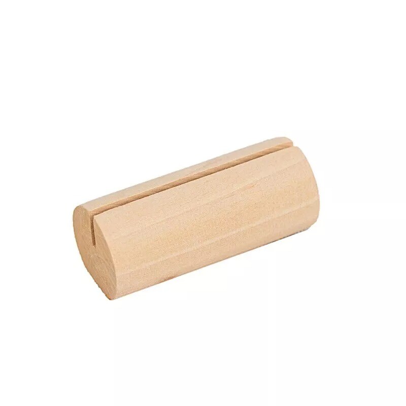 10 Cylindrical 2&#x22; Wood Place Card Holders