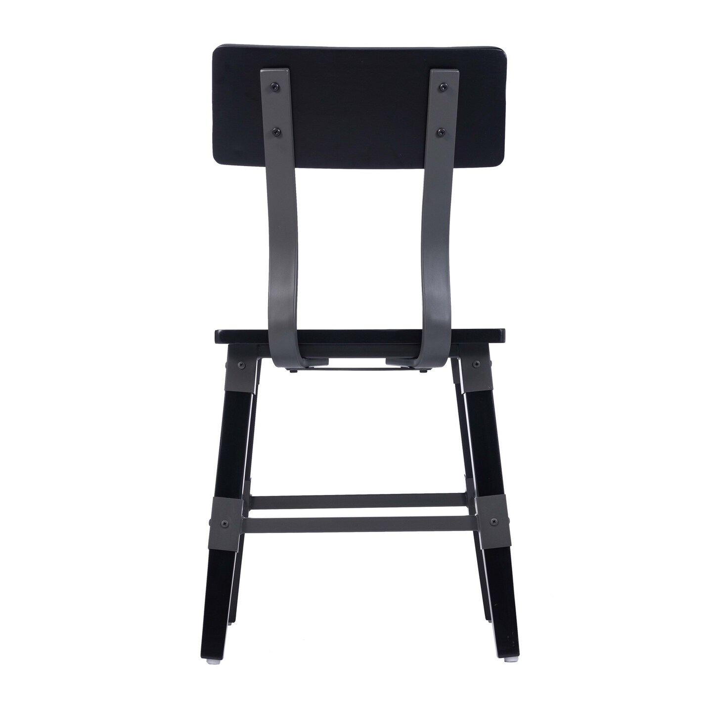 Merrick Lane Breton Dining Chairs with Steel Supports and Footrest - Set Of 2