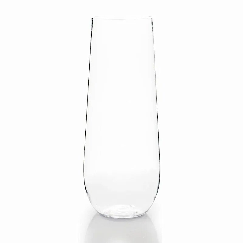 18 CLEAR 9 oz STEMLESS PLASTIC CHAMPAGNE FLUTES