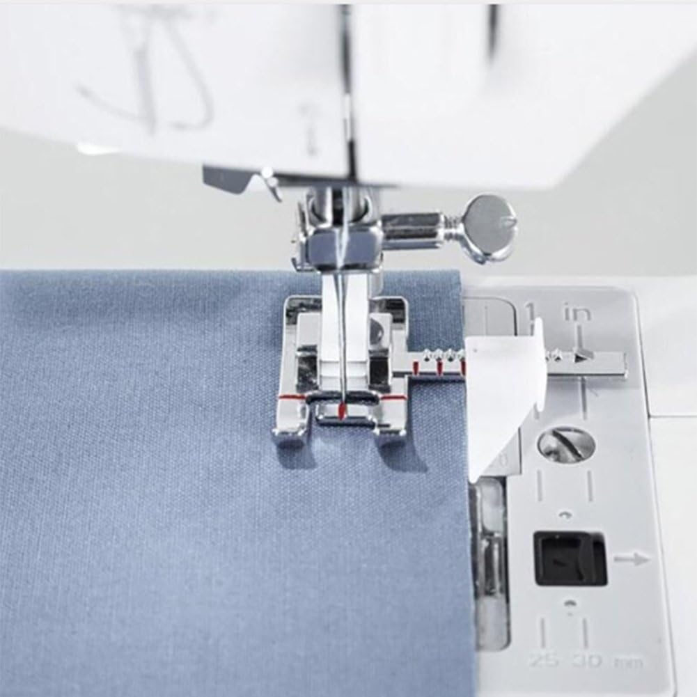 Adjustable Guide Sewing Machine Presser Foot Fits for Low Shank Domestic Sewing Machine. Snapping On Brother, Babylock, Singer, Janome, Juki, New Home.