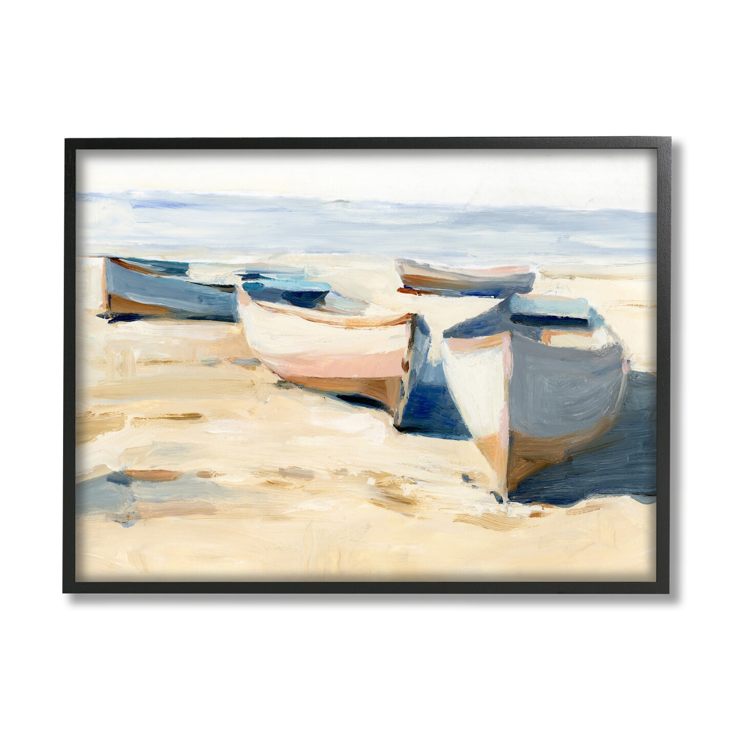 Stupell Industries Boats on Beach Painting Framed Giclee Art | Michaels