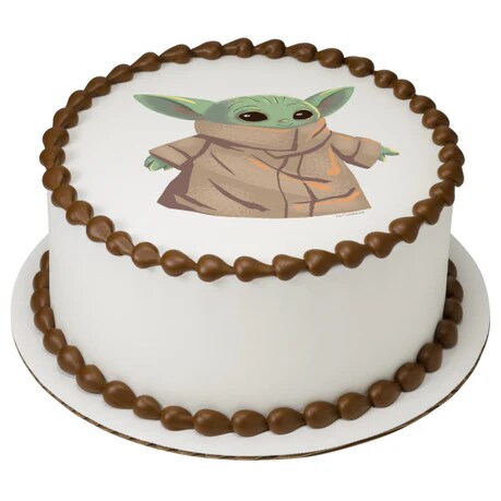 Star Wars The Mandalorian The Child Baby Yoda Edible Cake Image PhotoCake&#xAE;