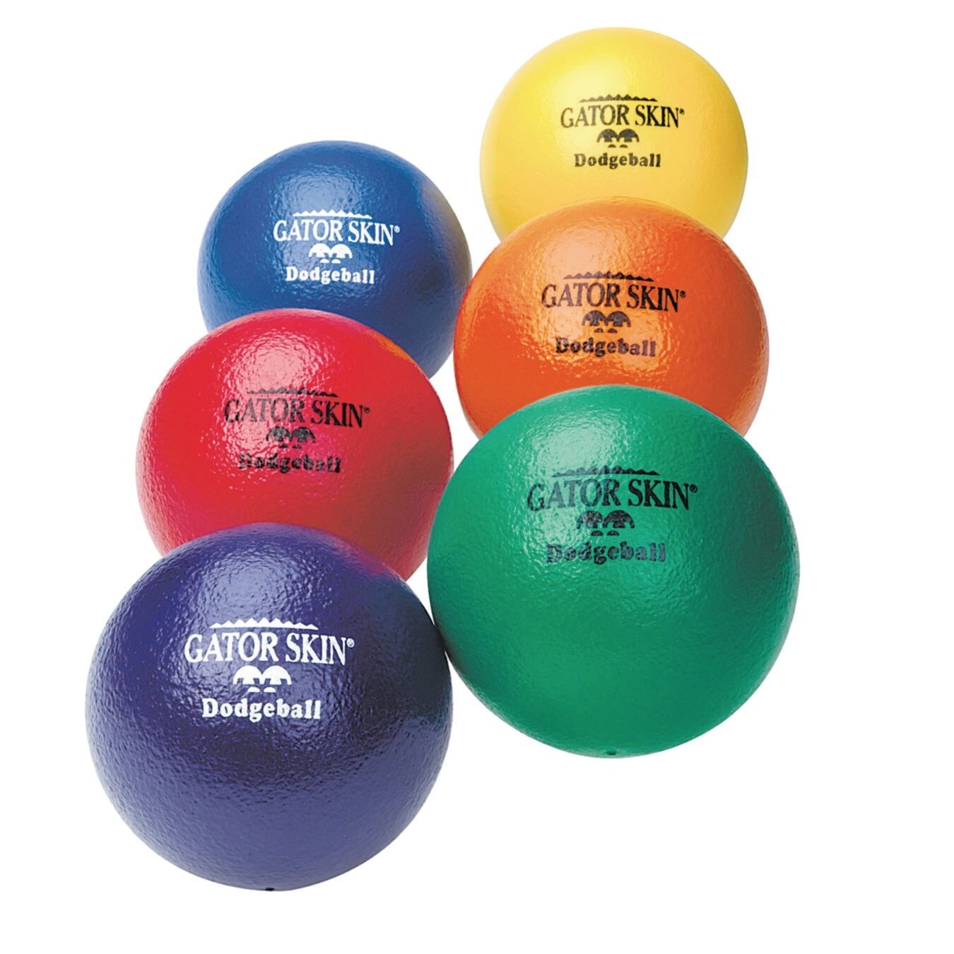 S&#x26;S Worldwide Gator Skin Foam Dodgeballs - Easy Grip Starter Balls, Soft - Low Density Foam Core for No Sting, Durable Coating, Tear and Puncture Resistant, Small 6&#x22; Size for Kids, Multicolor, 6 Pack