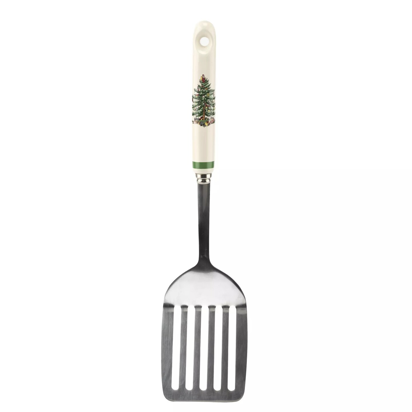 Spode Christmas Tree Porcelain 13 Inch Slotted Spatula, Cooking Turner