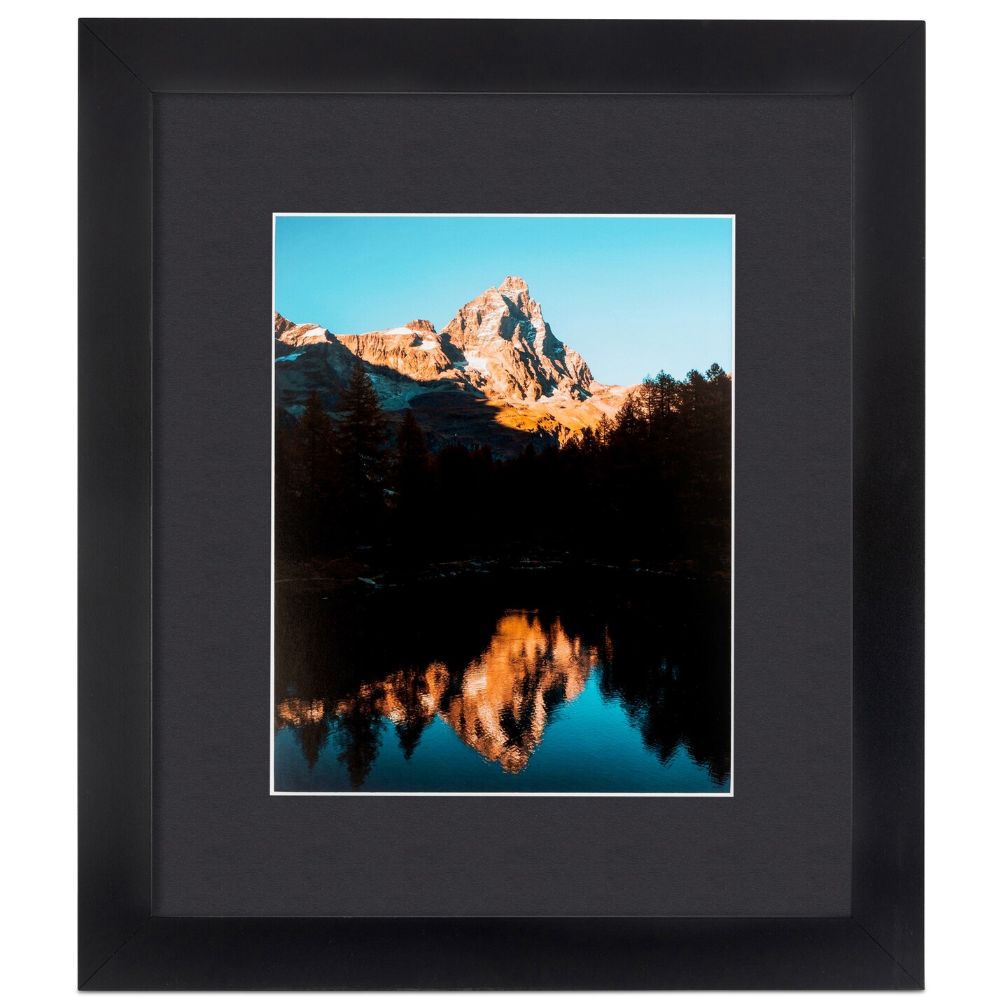 ArtToFrames 16x32&#x22; Matted Picture Frame with 12x28&#x22; Single Mat Photo Opening Framed in 1.25&#x22; Black and 2&#x22; Mat (FWM-3926-16x32)
