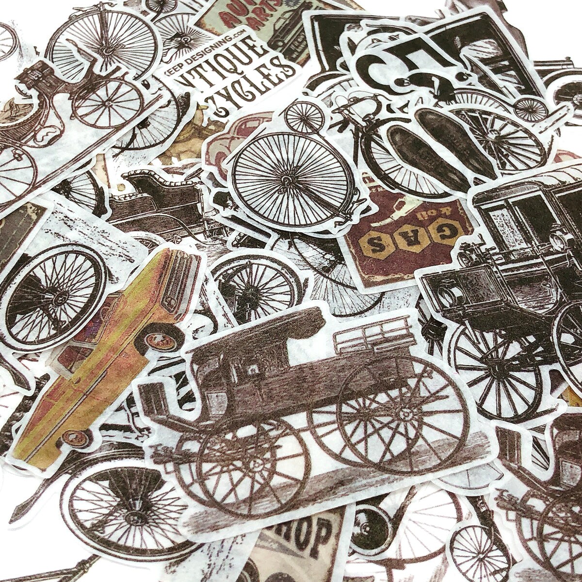 Wrapables Decorative Scrapbooking Washi Stickers, DIY Crafts for Stationery, Diary, Card Making (60 pcs)