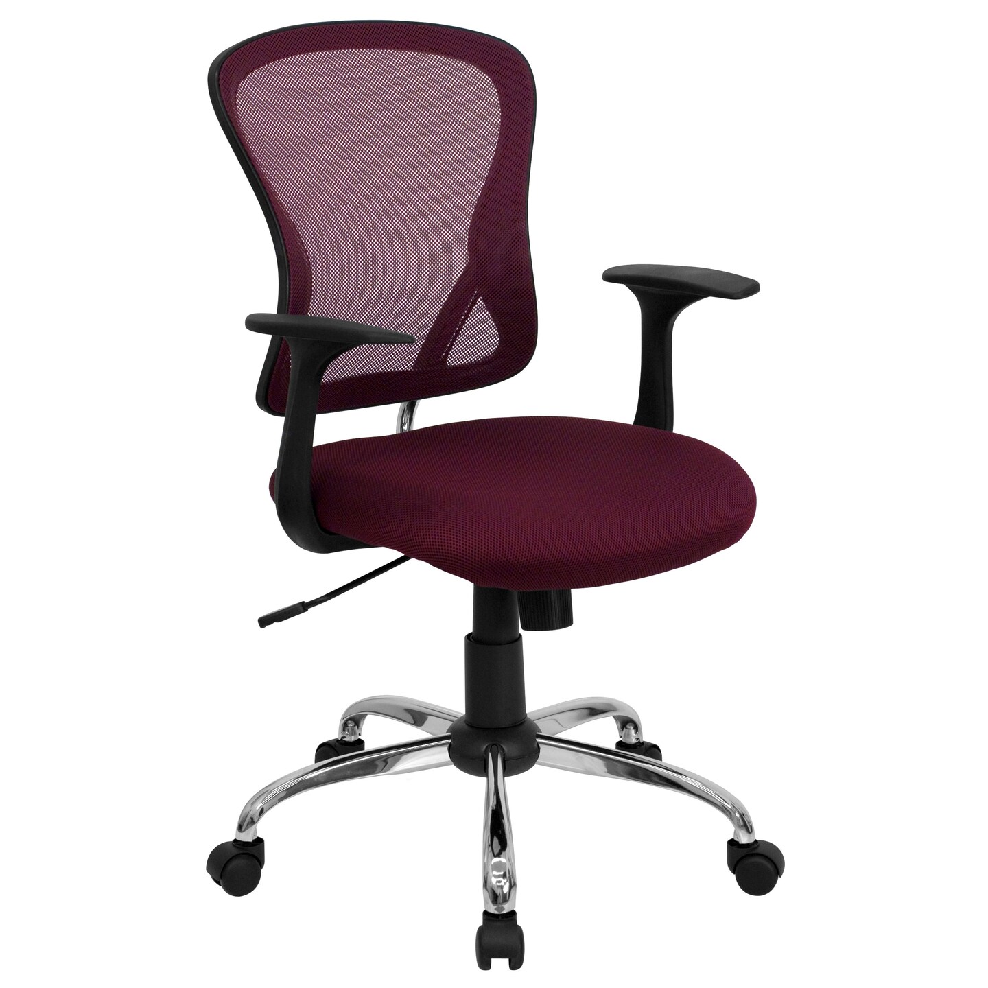 Emma and Oliver Mid-Back Mesh Swivel Task Office Chair with Chrome Base and Arms