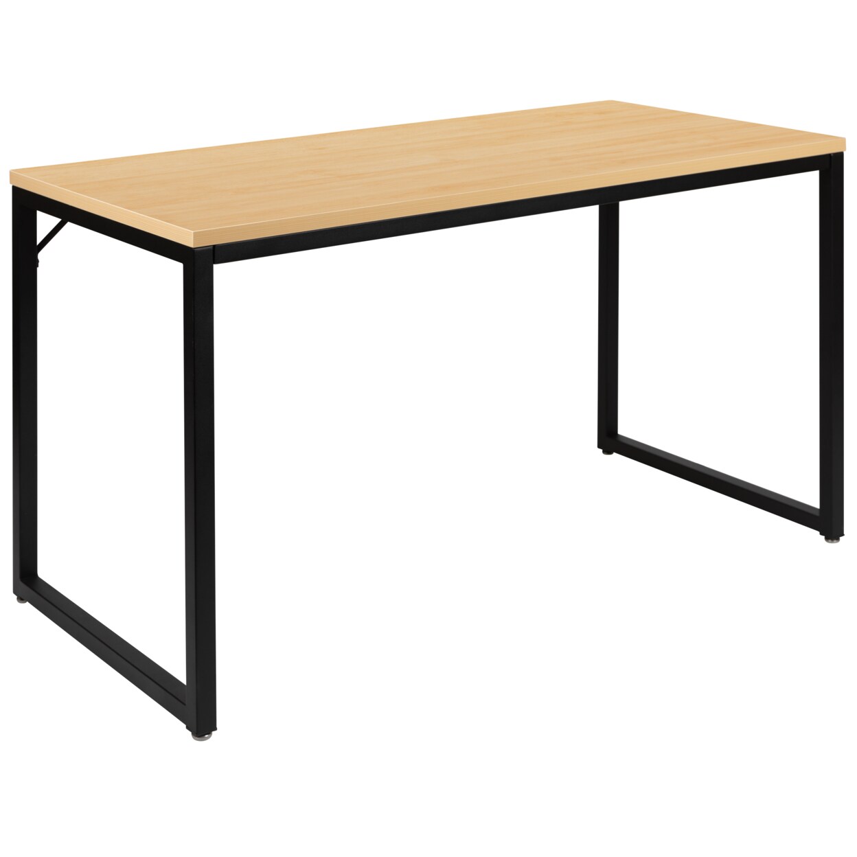 Flash Furniture Tiverton Industrial Modern Desk - Commercial Grade Office Computer Desk and Home Office Desk - 47" Long (Maple and Black)