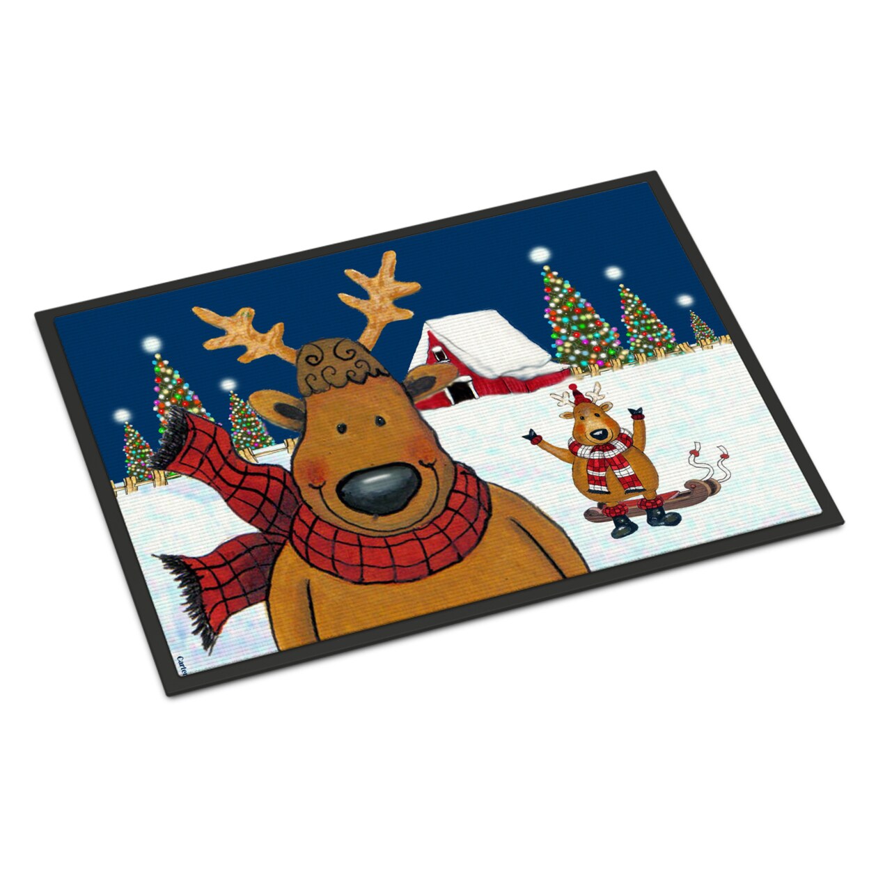 Christmas Door Mat Indoor Outdoor Entry Way Doormat for Front Door