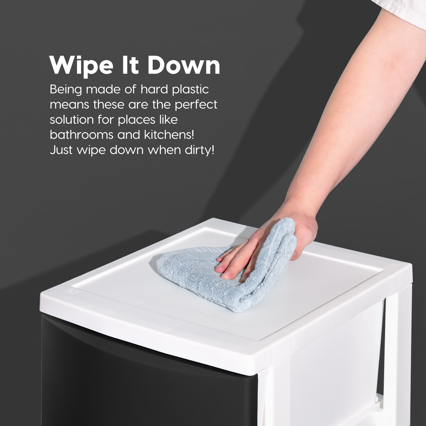 IRIS USA Plastic 4 Drawer Storage Cart, Organizer Unit for Bedroom, Closet, Kitchen, Bathroom, Laundry Room, Dorm