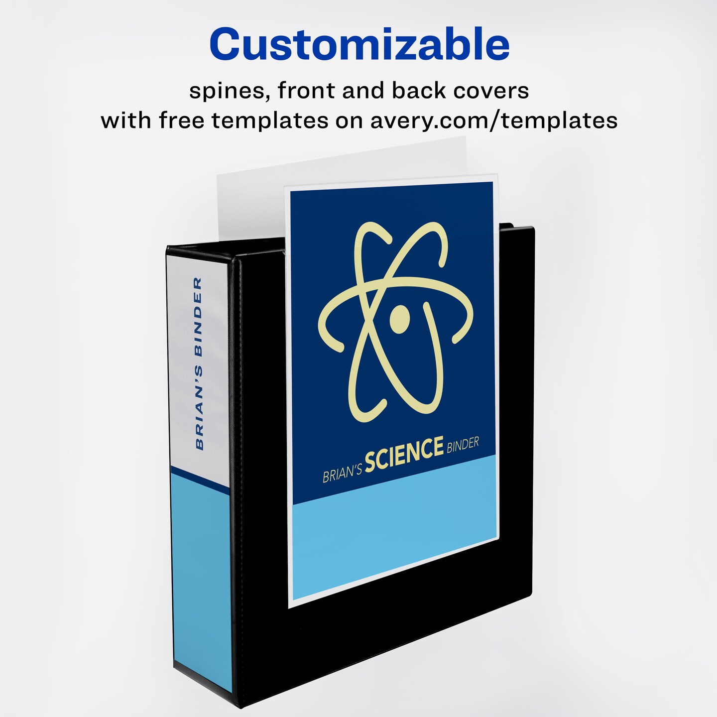 Avery Heavy-Duty View 3 Ring Binder, 3" One Touch EZD Rings, 3.5" Spine, 1 Black Binder (79693)