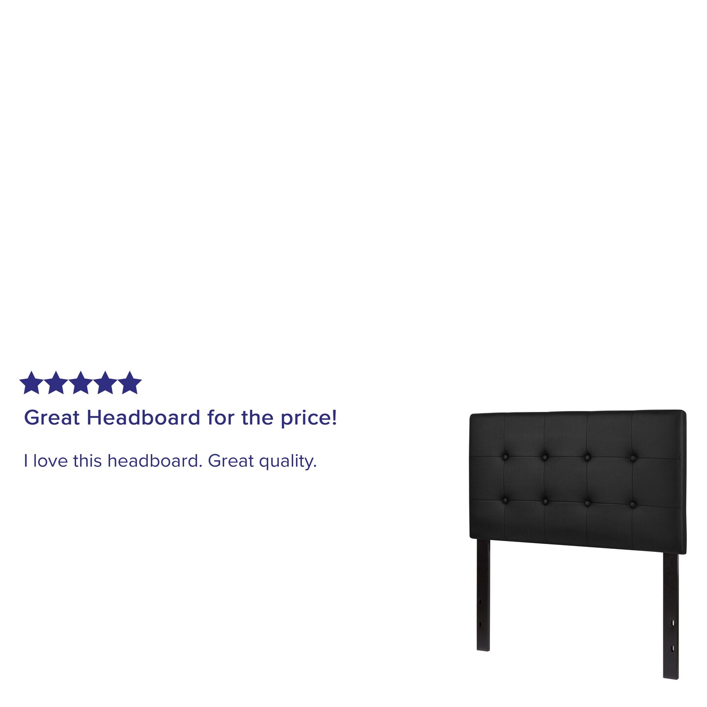 Emma and Oliver Button Tufted Upholstered Headboard