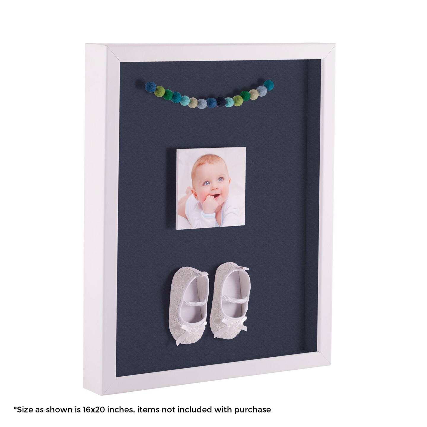 ArtToFrames 10x10 Inch Shadow Box Picture Frame, with a Satin White 1&#x22; Wide Shadowbox frame and Super White Mat Backing (4655)
