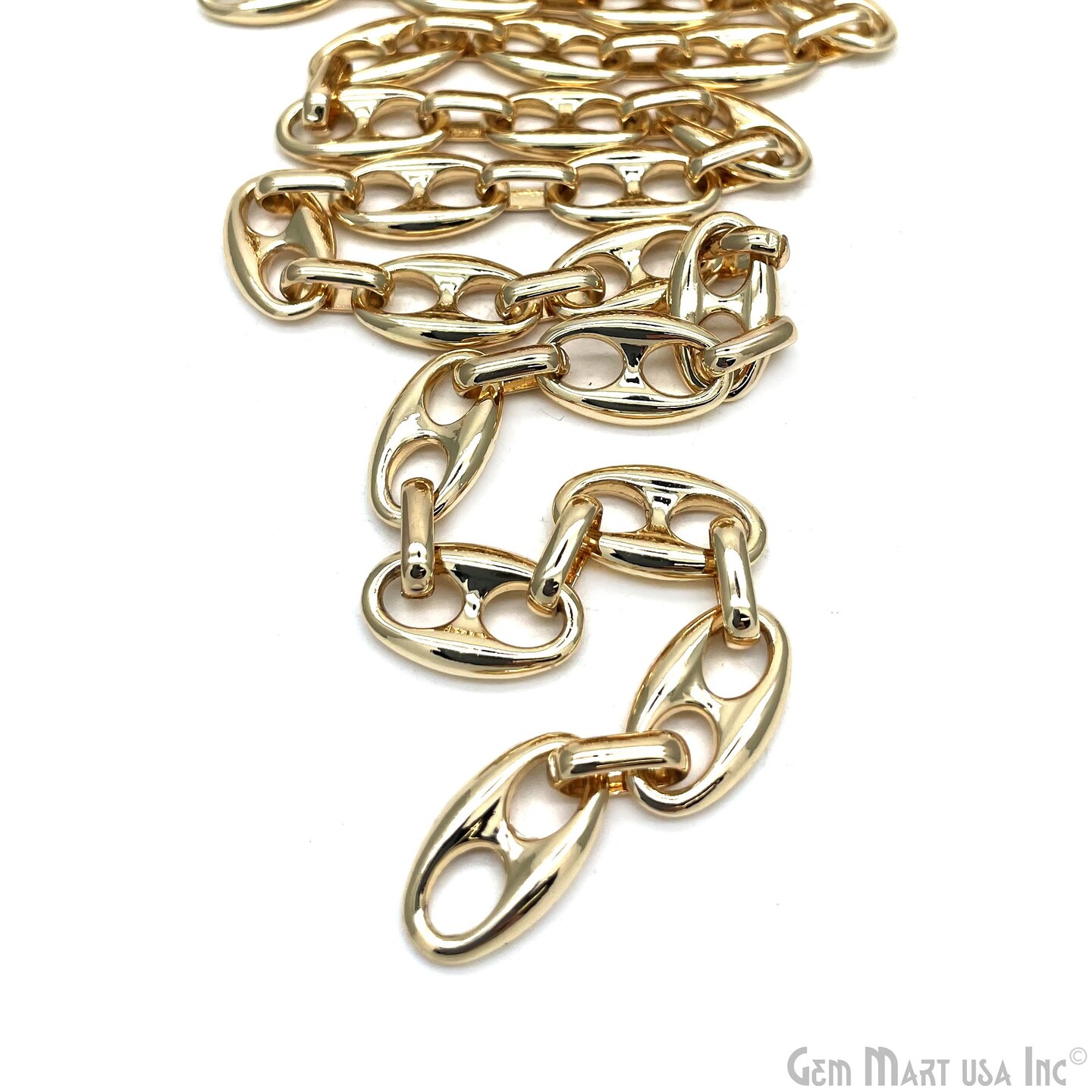 Gold Finding Chain, Gold Plated Jewelry Making Chain, DIY Necklace Chain, Assorted Styles, 1 foot, GemMartUSA (GPCH)