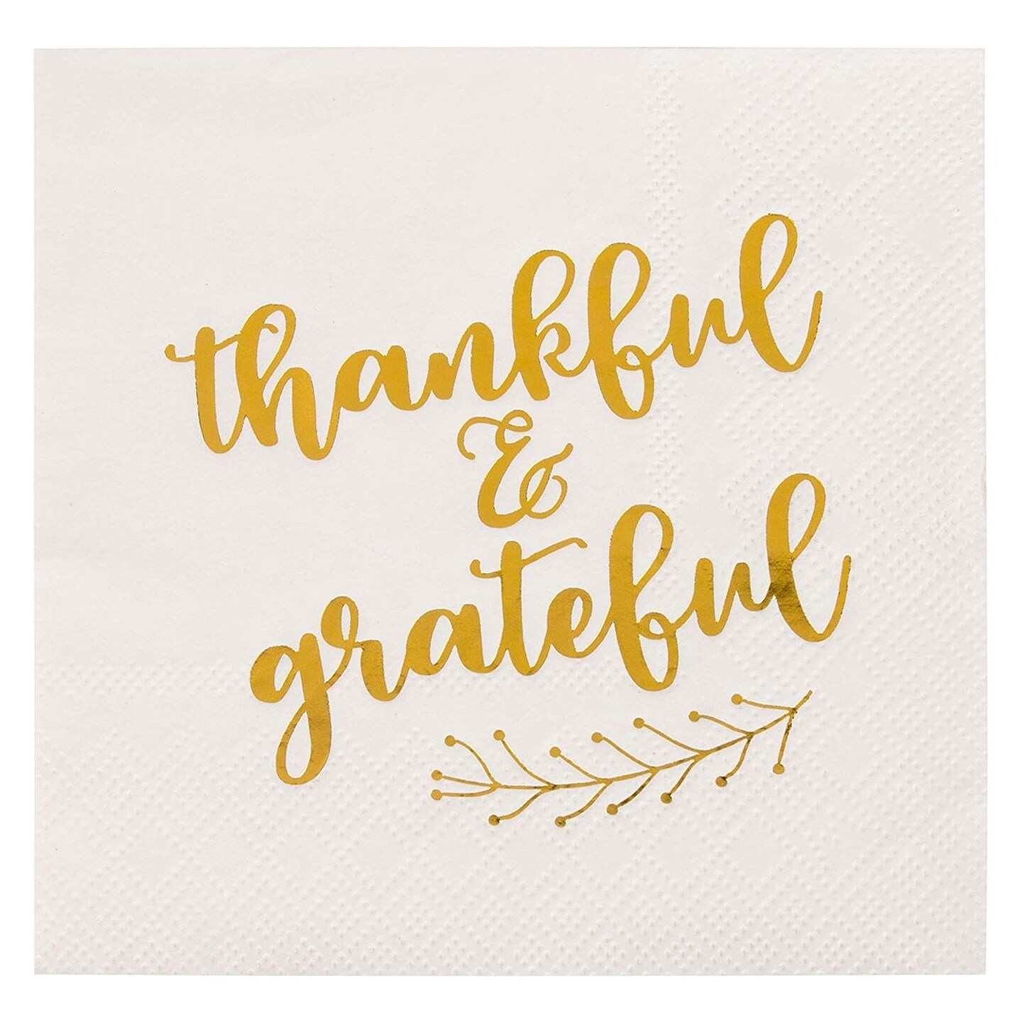 50 Pack Thanksgiving Cocktail Napkins Party Supplies Table Decorations, Thankful and Grateful (5