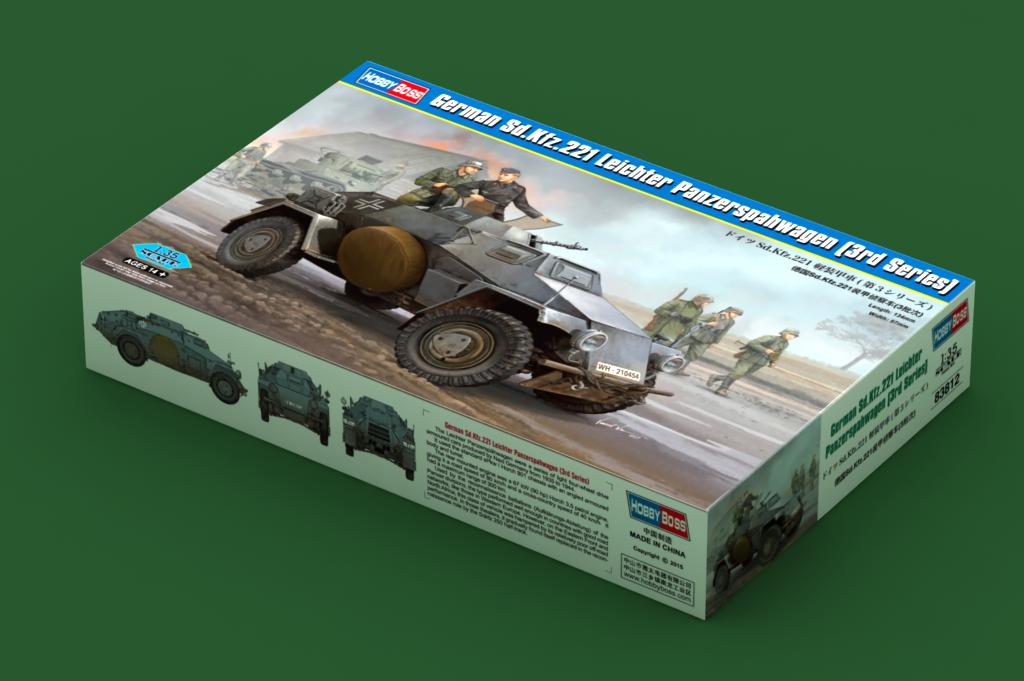 HobbyBoss  1/35 SD.KFZ.221 LEICHTER PANZERSPAHWAGEN-3RD Plastic Model