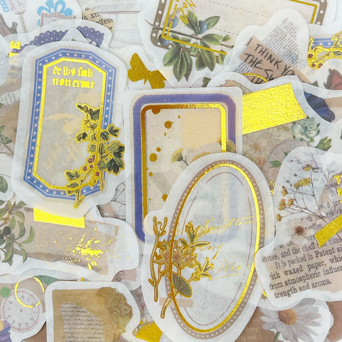 Wrapables Decorative Scrapbooking Washi Stickers, DIY Crafts for Stationery, Diary, Card Making (60 pcs)