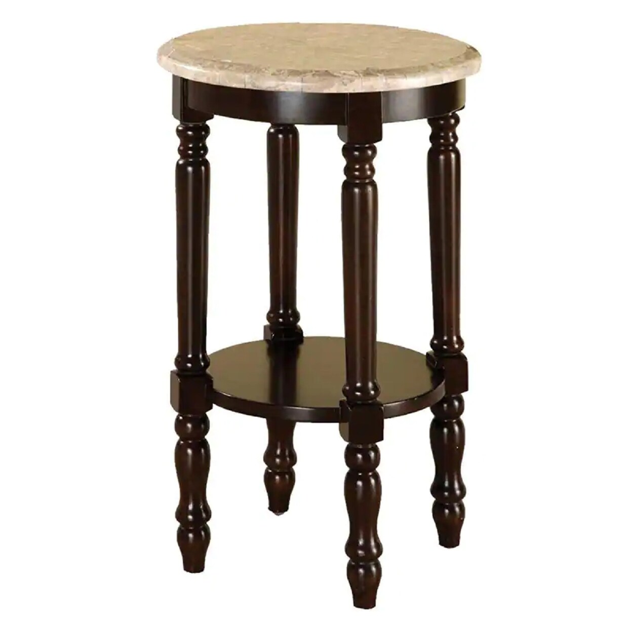 Furniture of America Santa Clarita Traditional Plant Stand , Dark Cherry- Saltoro Sherpi