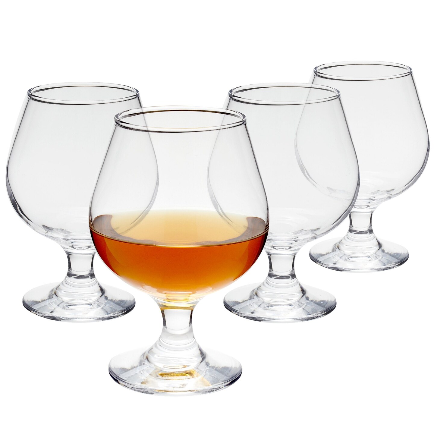 Set of 4 Whiskey Glasses, 13 oz Bourbon Snifter Glasses for Cognac, Brandy, Cocktails, Spirits