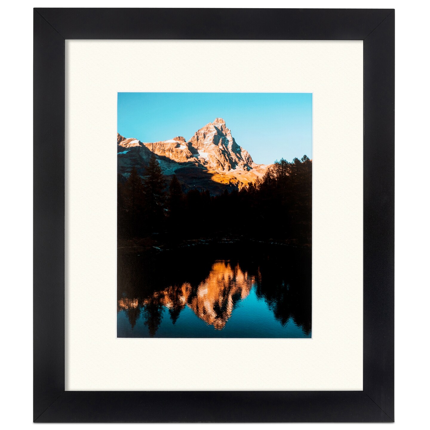 ArtToFrames 18x20" Matted Picture Frame with 14x16" Single Mat Photo Opening Framed in 1.25" Black and 2" Mat (FWM-3926-18x20)