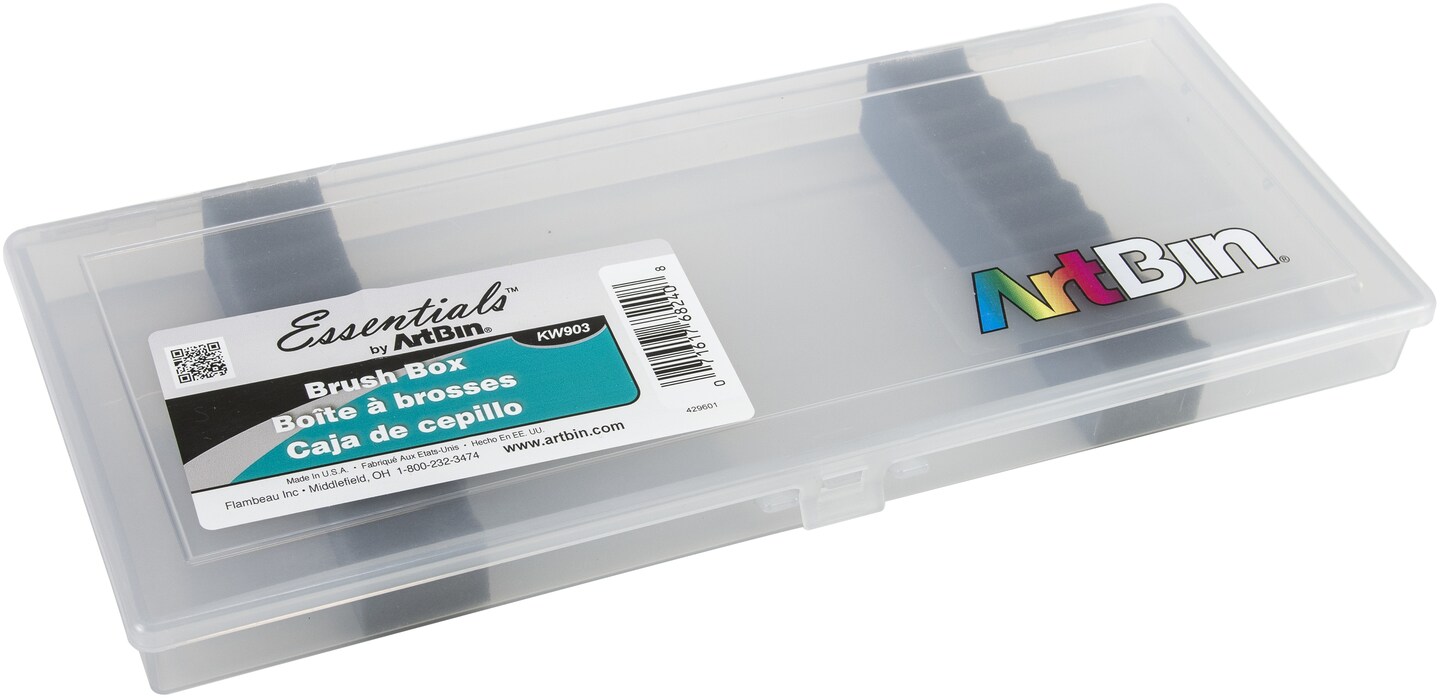 ArtBin Brush Box14"X6"X1.25" Translucent Michaels
