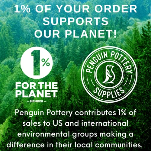 Penguin Pottery - Glossy Opaque White - Mid Fire Glaze, High Fire Glaze, Cone 5-6 for Mid Fire Clay, High Fire Clay - Ceramic Glaze Pottery (1 Pint | 16 oz | 473 ml)