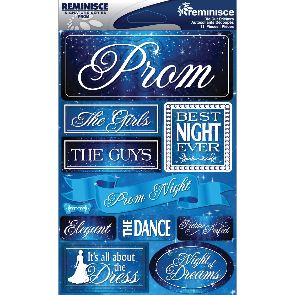 Reminisce Signature Series Dimensional Stickers 4.5&#x22;X6&#x22;  -Prom