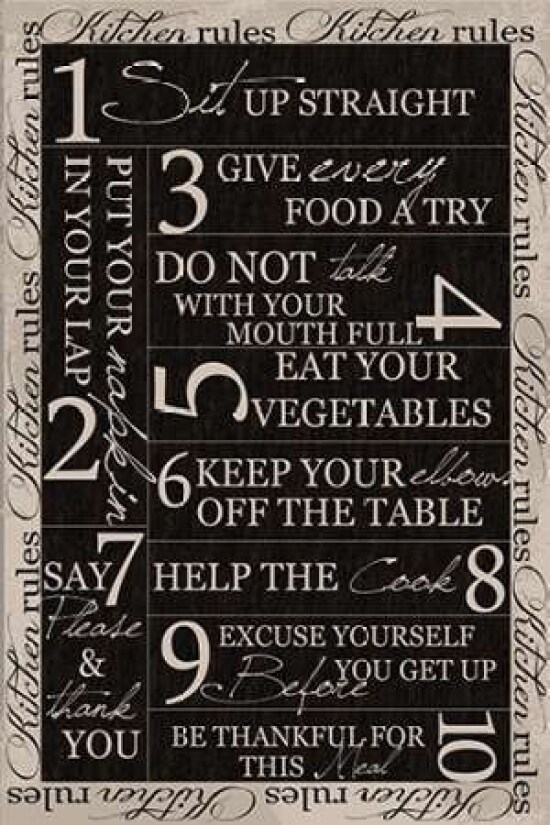 Kitchen Rules Border Poster Print by Taylor Greene - Item # VARPDXTGRC034B2