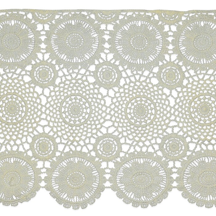 5 yards of Carla 12" Classic Medallion and Open Lattice Lace Trim | 5 yard cut
