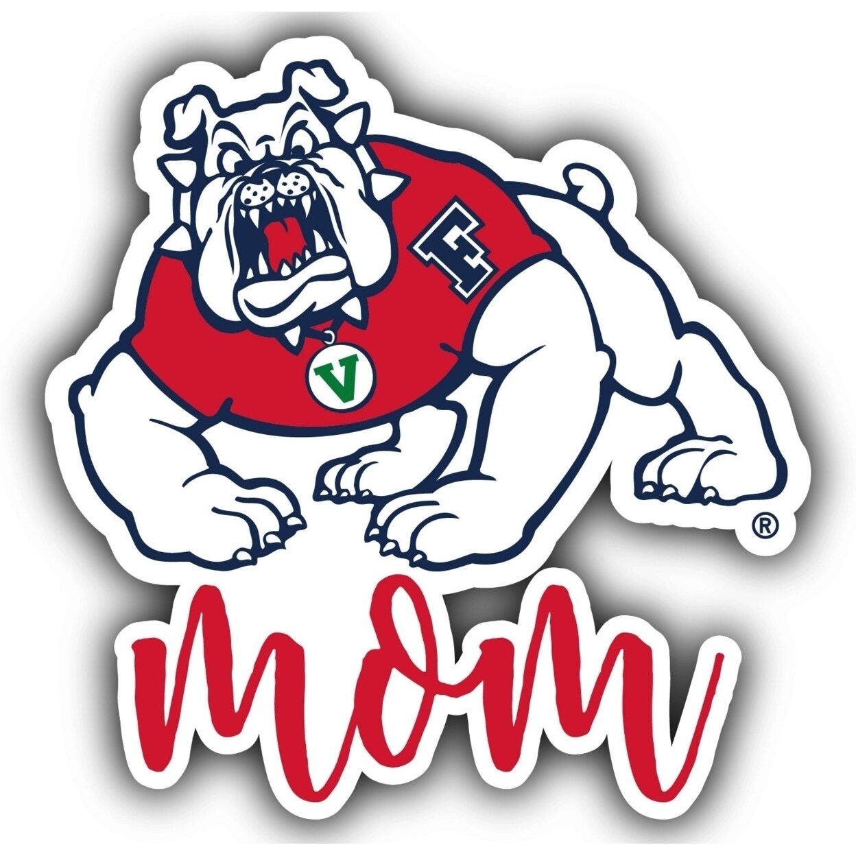 R and R Imports Fresno State Bulldogs 4 Inch Vinyl Decal Sticker