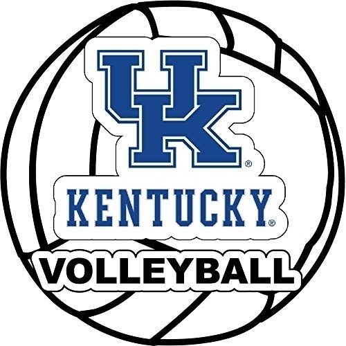 R and R imports Kentucky Wildcats 4-Inch Round Volleyball Vinyl Decal Sticker
