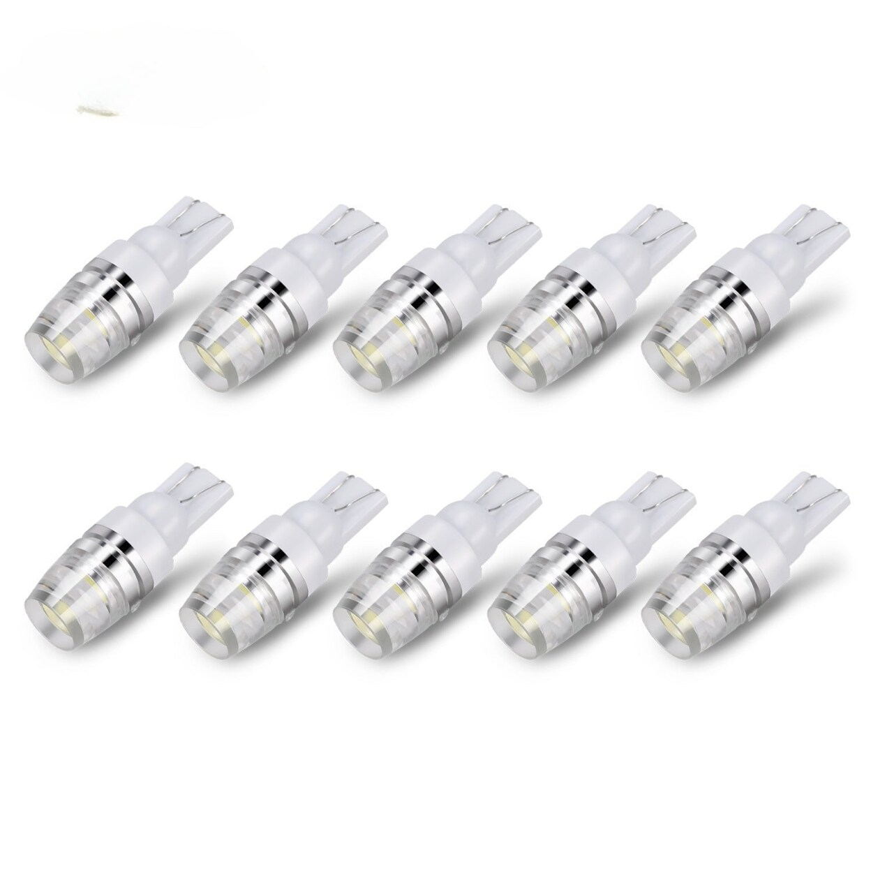 10Pcs T10 Led Bulbs 194 Led Lights 12V 1W 5730 Xenon Wedge Base Led Replacement Bulbs For License Plate Parking Position