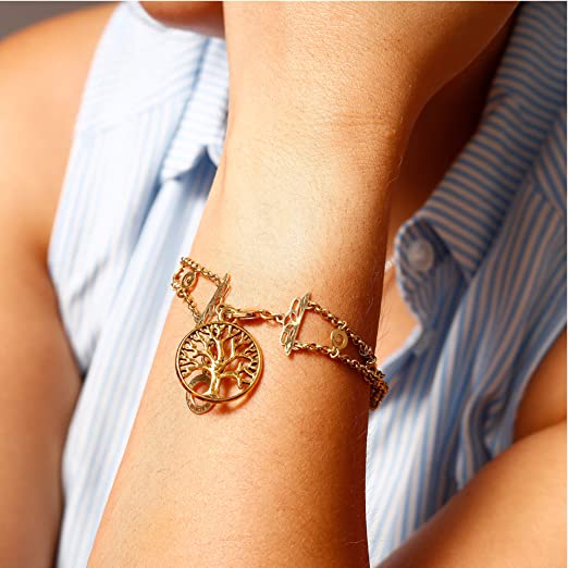 Incraftables 100pcs Gold Charms for Jewelry Making with 15pcs Clasps & Rings. Best Antique Metal Designer Charm for DIY Bracelets & Necklaces. Bulk Assorted Charms for Bracelet & Crafting Supplies