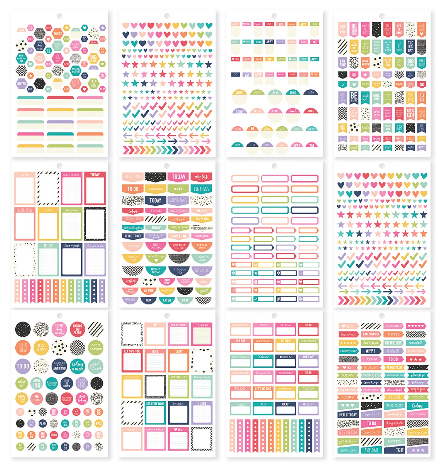 Carpe Diem A5 Planner Sticker Tablet-Planner Basics, 944/Pkg