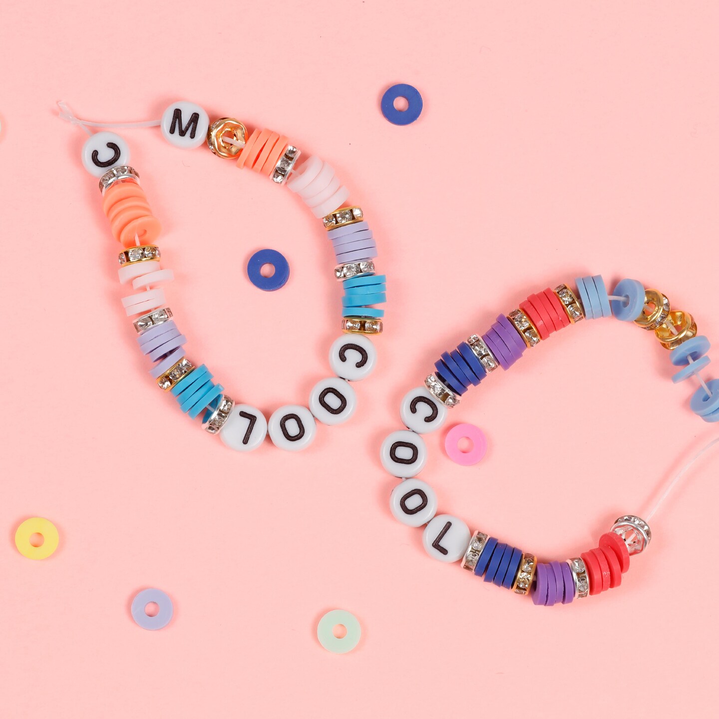 Incraftables 6mm Clay Beads for Bracelets Making (2000pcs) 18 Colors Set. Best Polymer Clay Heishi Beads for DIY Jewelry. Thin Flat Round Disc Small Beads Bulk Kit w/ Spacer, Letter Beads & String