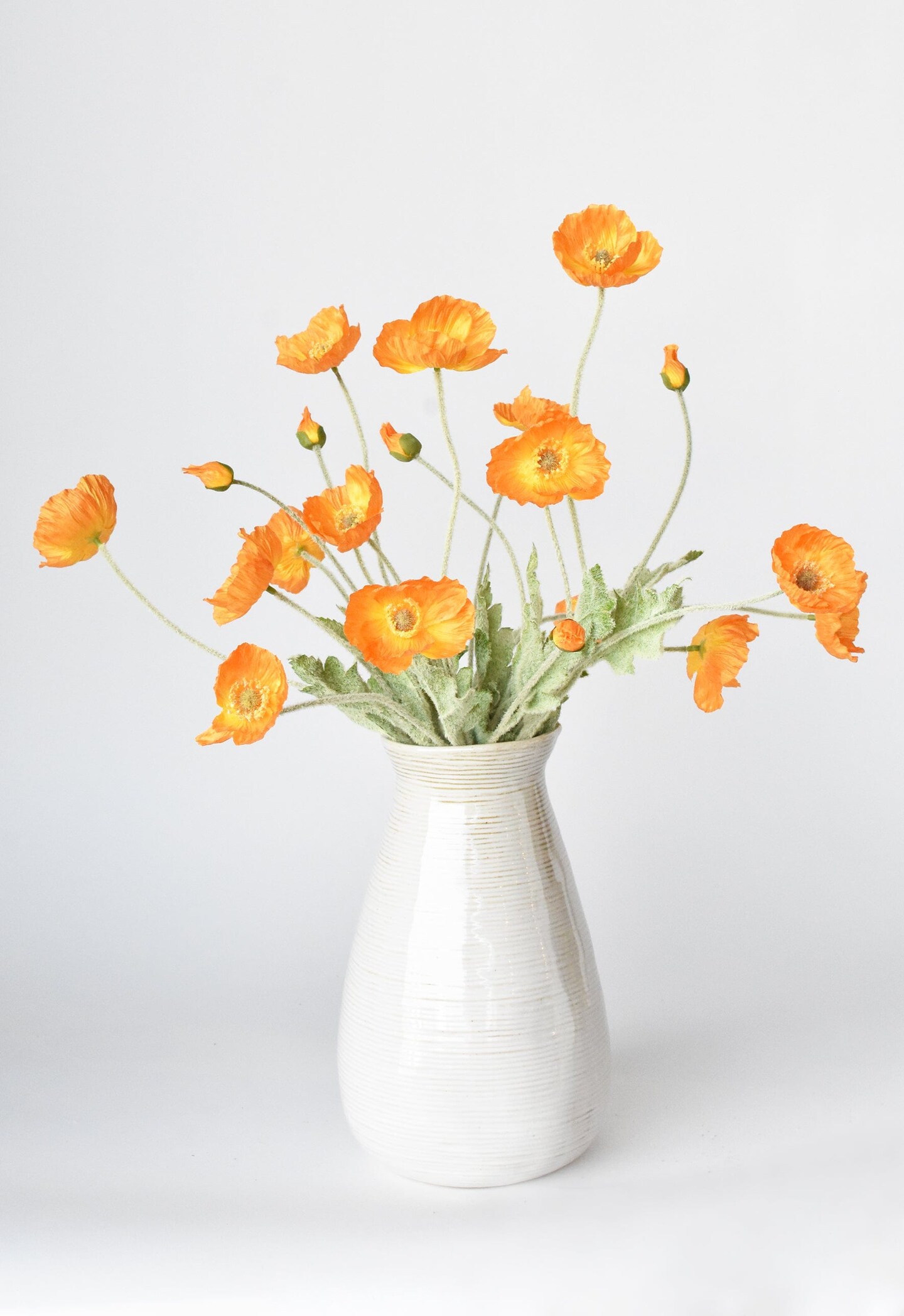 24&#x22; Faux Orange Poppy Stem