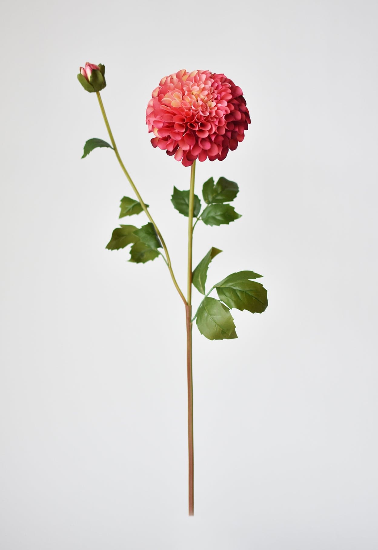 31&#x22; Faux Dahlia Stem Two Tone Rose