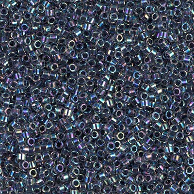 Miyuki Delica Bead 11/0, DB0086, Noir Lined Crystal AB, 5 grams
