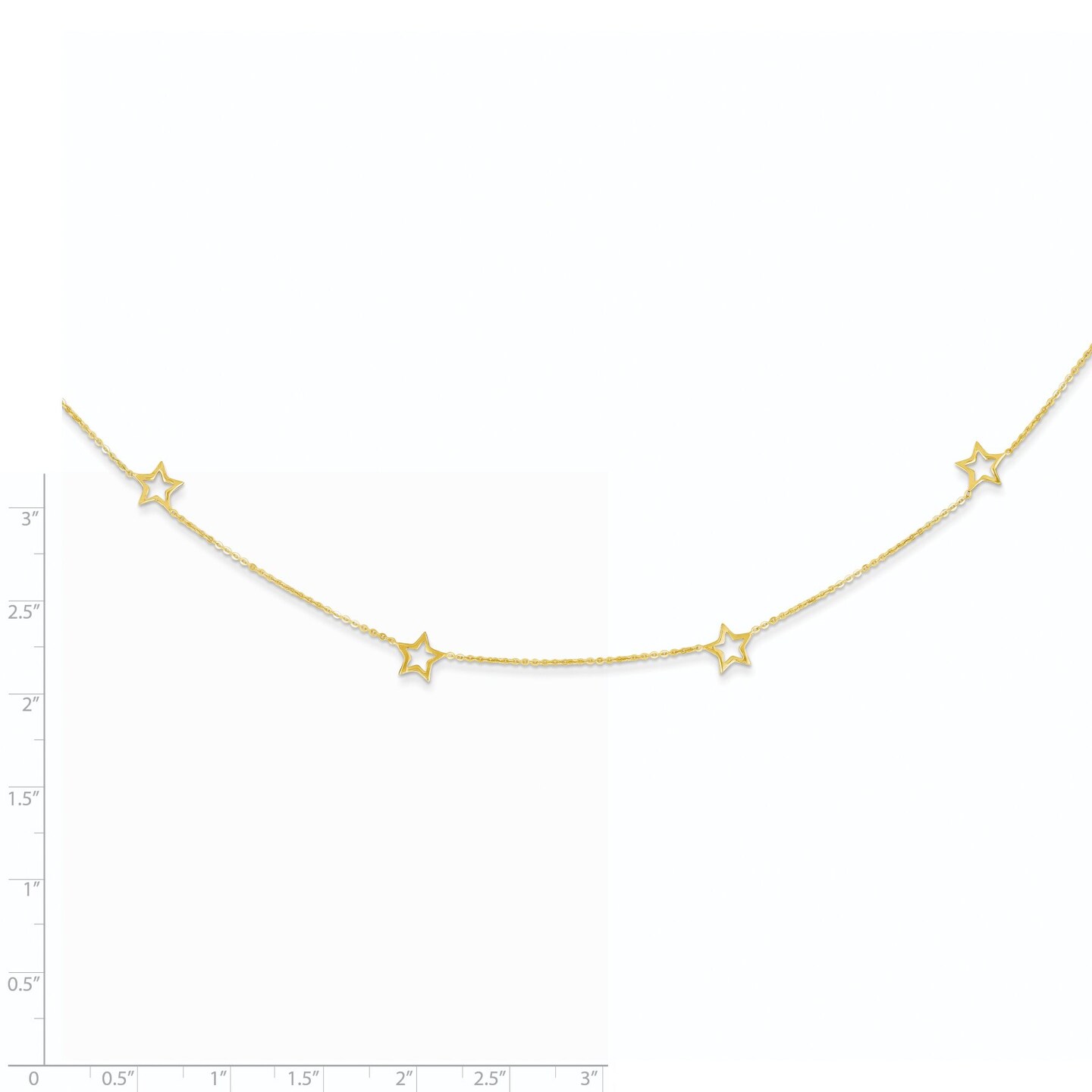 14K Gold Star Necklace 16&#x22;
