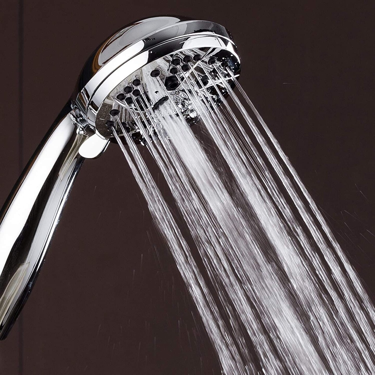 High Pressure 6-Setting 3.5&#x22; Chrome Face Handheld Shower with Hose for the Ultimate Shower Experience! Officially Independently Tested to Meet Strict US Quality &#x26; Performance Standards!