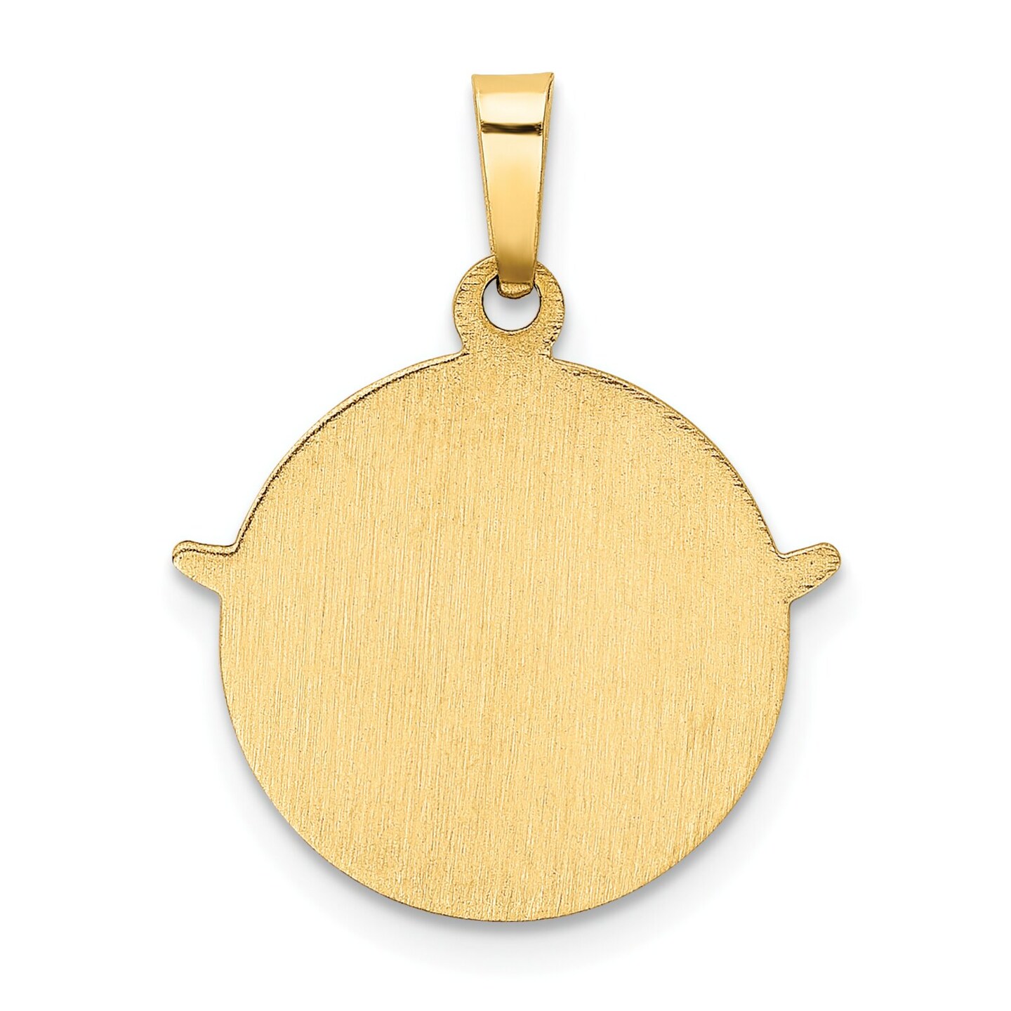 14K Yellow Gold Holy Spirit Medal Charm Dove Pendant Jewerly 24mm x 18mm