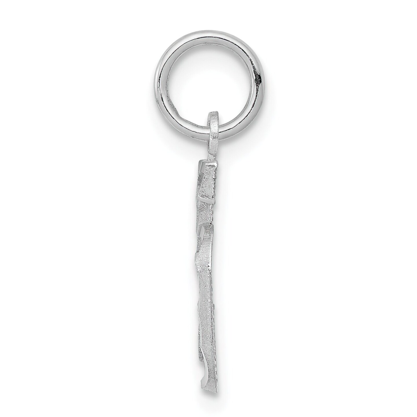 Sterling Silver Small #5 Charm Number Pendant Jewelry 20mm x 7mm