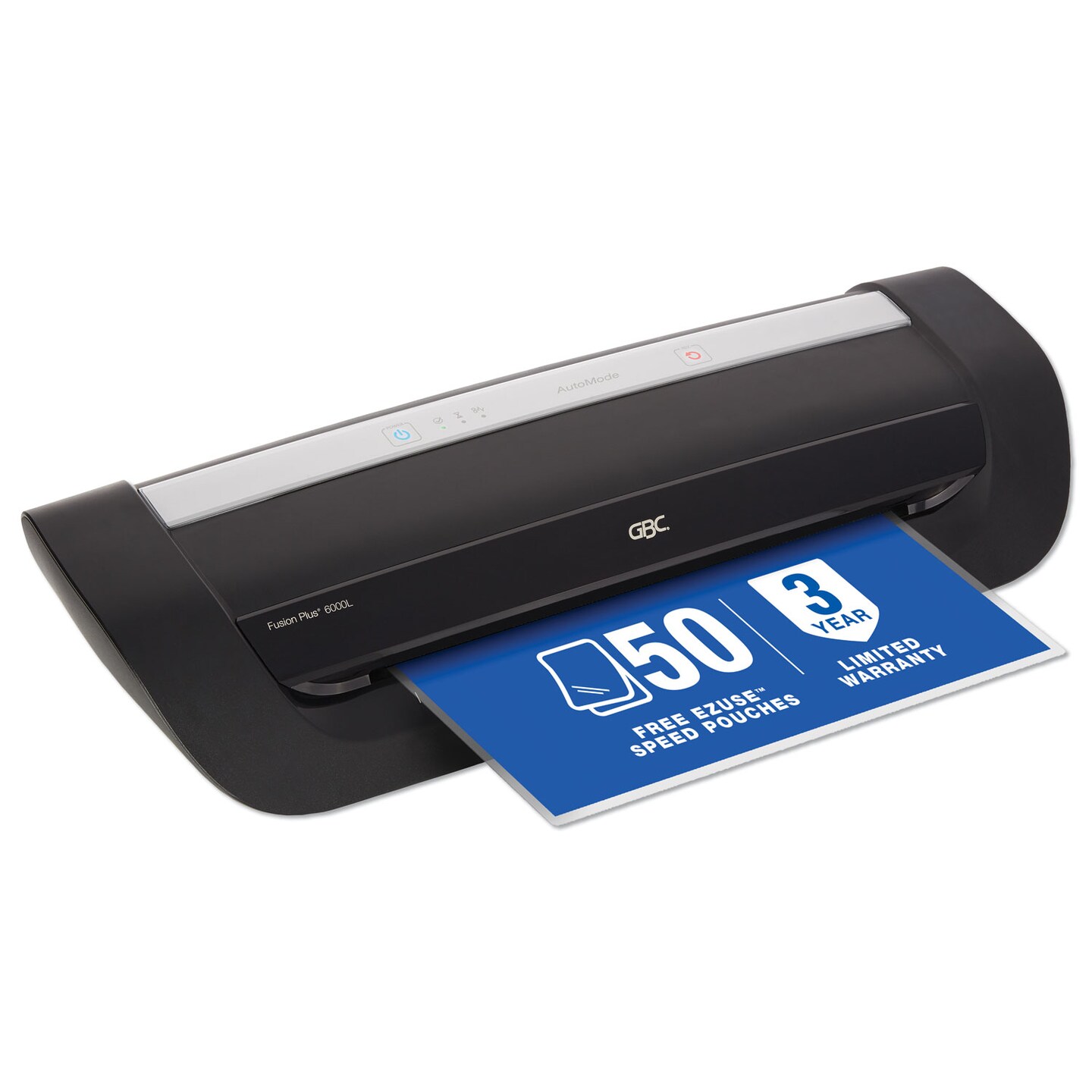 Swingline Fusion Plus 6000L Thermal Pouch Laminator 6 Rollers 12 Max Document Width 10 mil Max Document Thickness