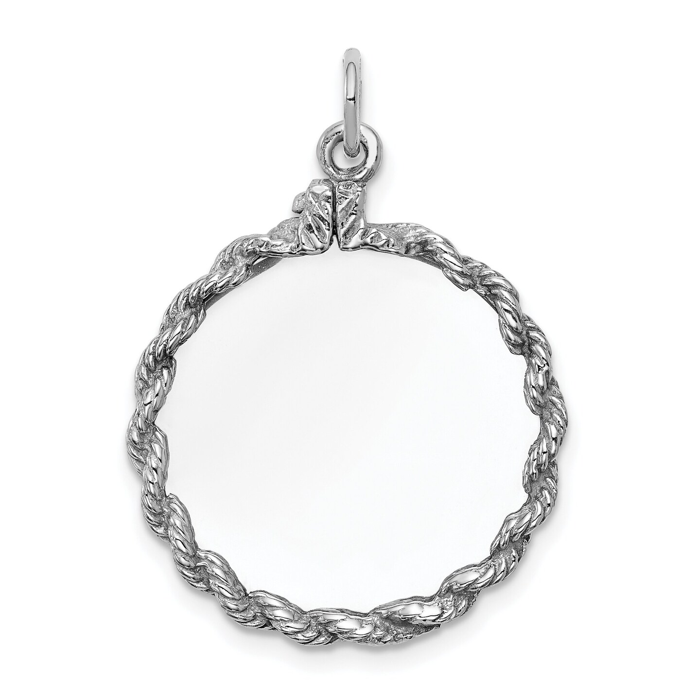 Sterling Silver Disc Round Charm Jewerly 25mm x 21mm
