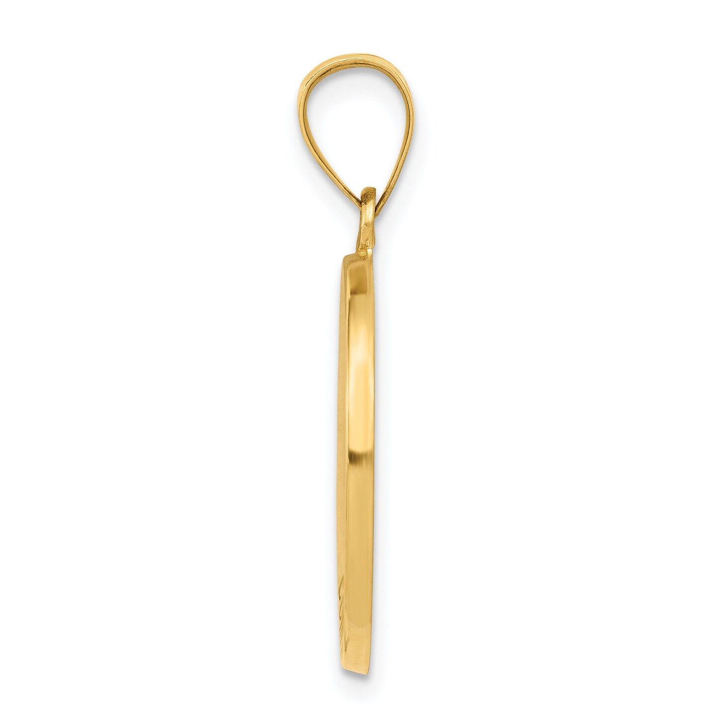14K Gold Confirmation Medal Charm Religious Pendant Jewerly 27mm x 19mm