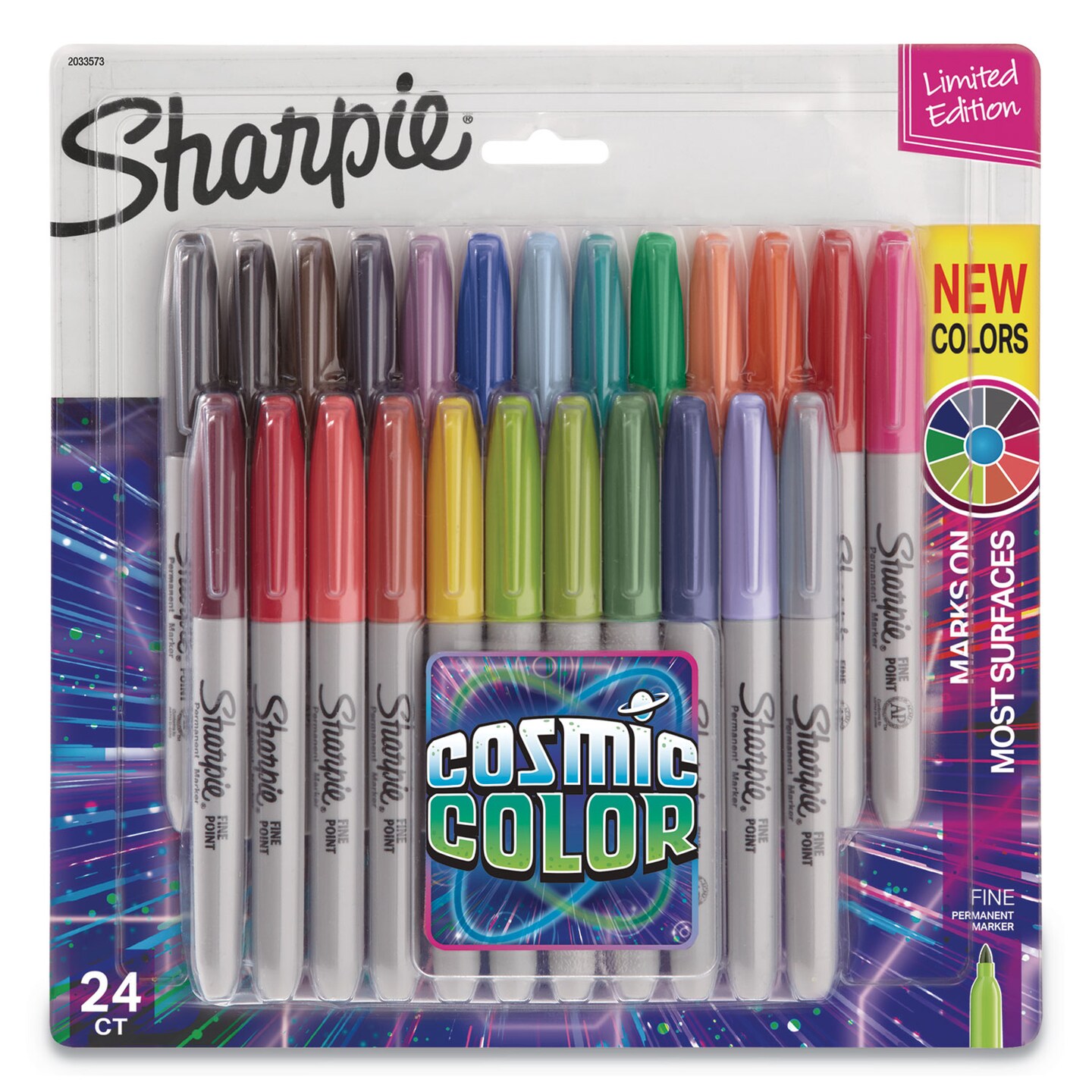 Cosmic Color Permanent Markers, Medium Bullet Tip, Assorted Cosmic Colors, 24/Pack Cosmic Color Permanent Markers, Medium Bullet Tip, Assorted Cosmic Colors, 24/Pack