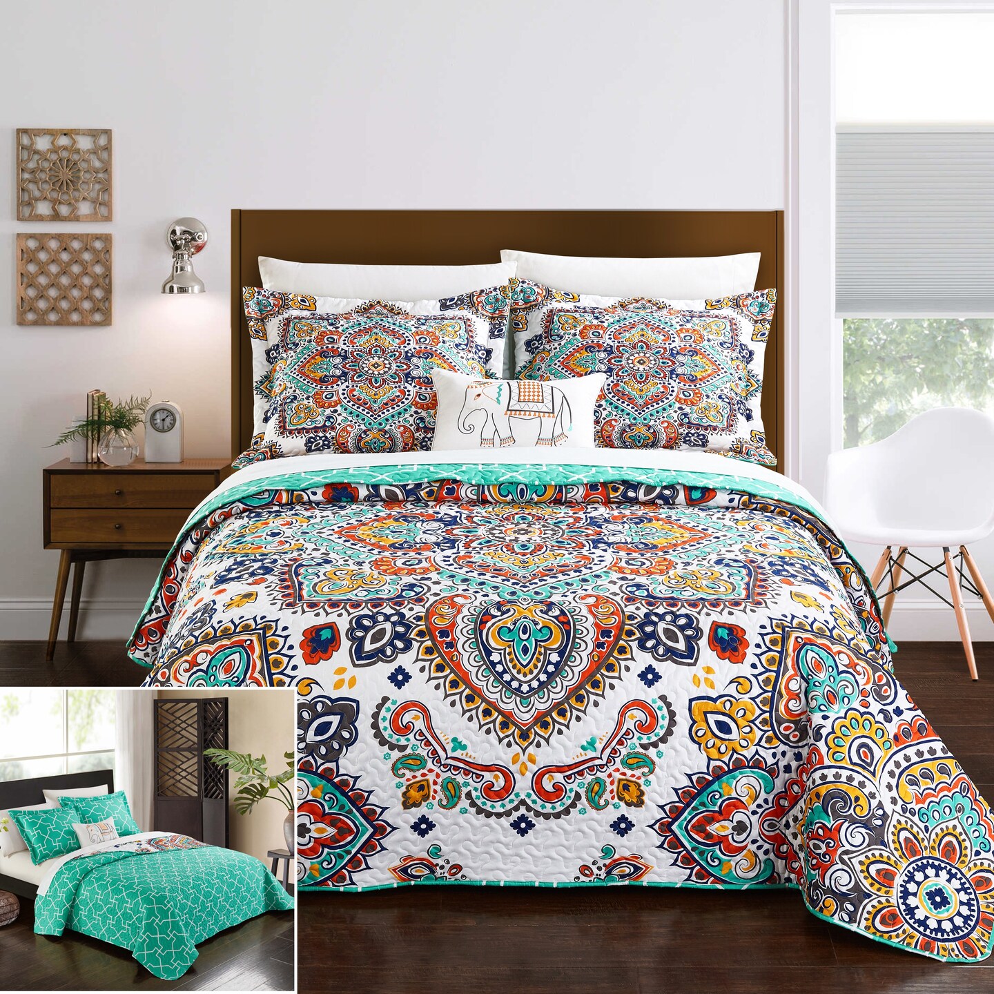 Chic Home Chagir 3- or 4-Piece Reversible Quilt Contemporary Bedding Set