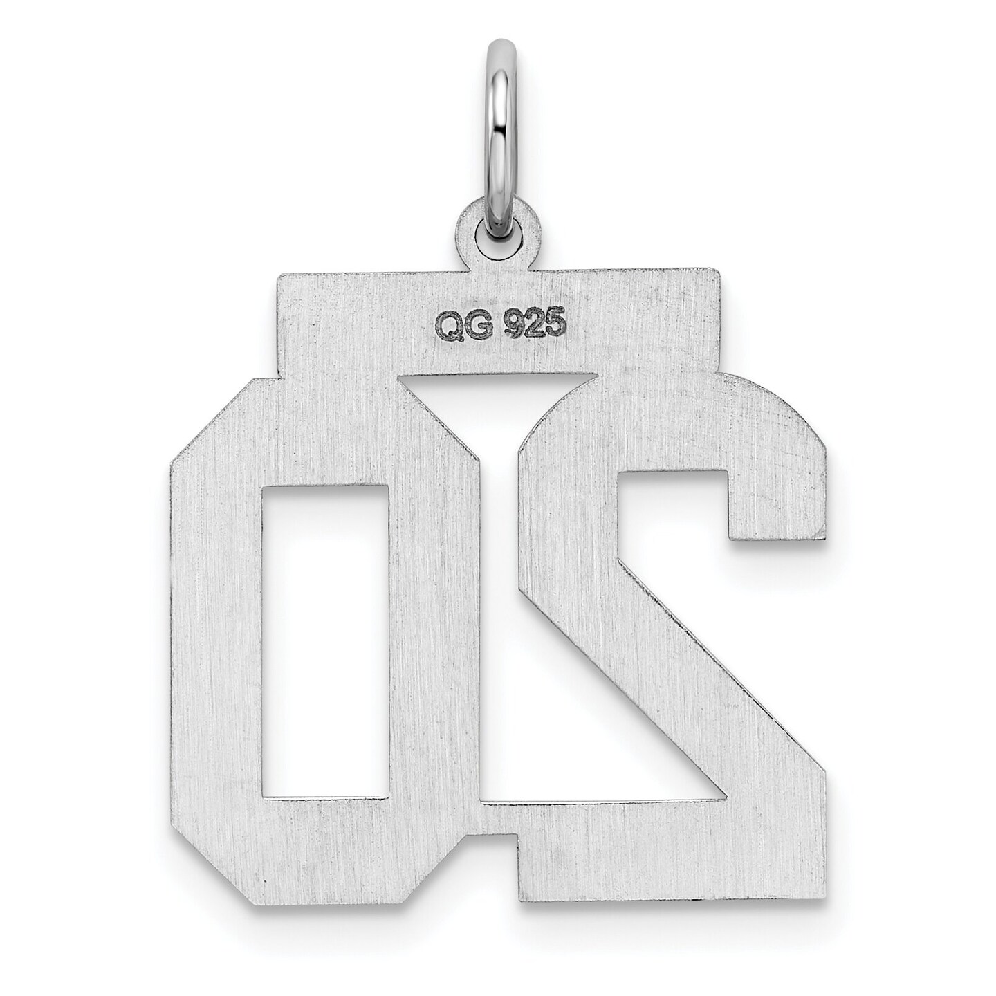 Sterling Silver Number 20 Charm