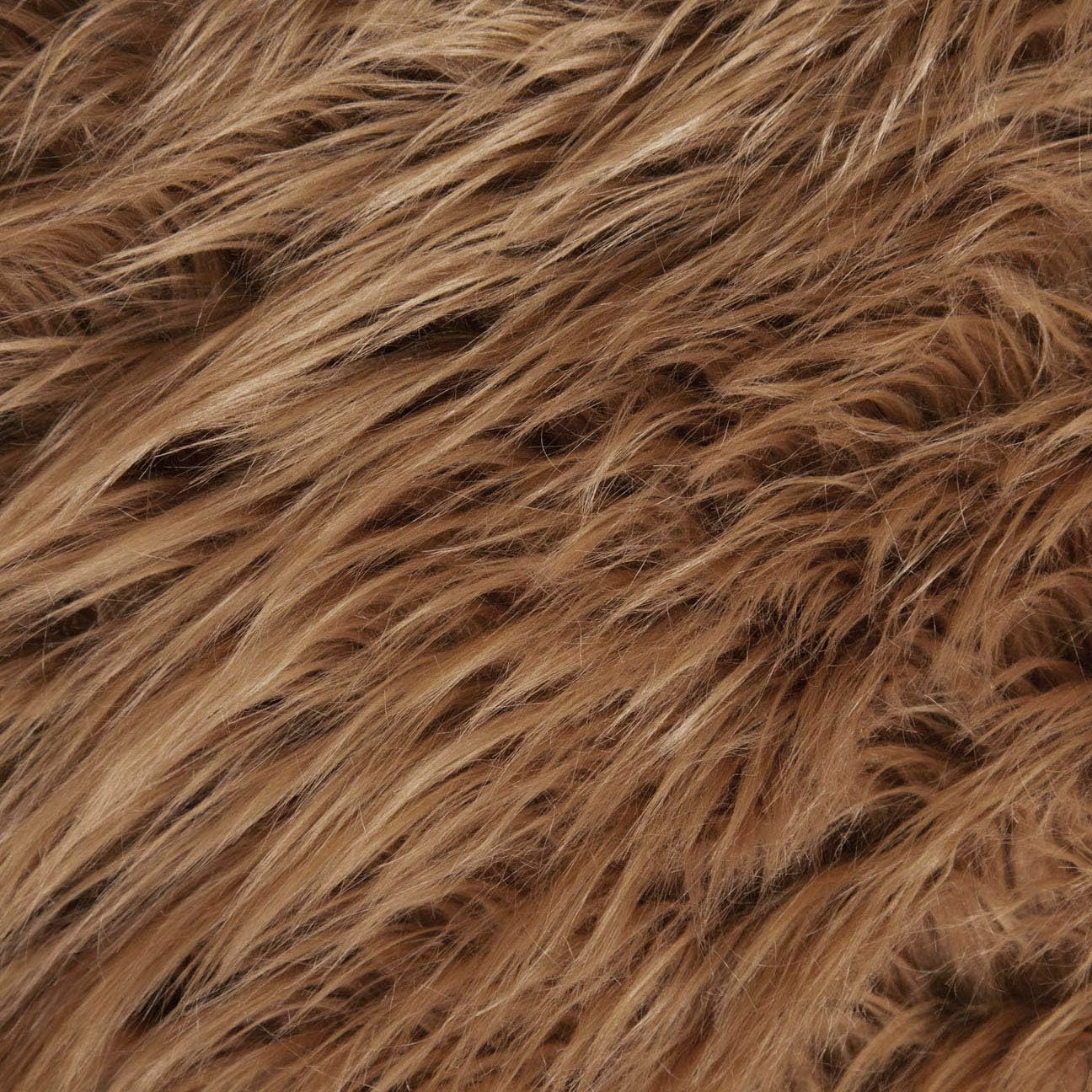 FabricLA Shaggy Faux Fur Fabric - 30 x 36 Inches Pre-Cut - Use Fake Fur Fabric for DIY, Craft Fur Decoration, Fashion Accessory, Hobby - Light