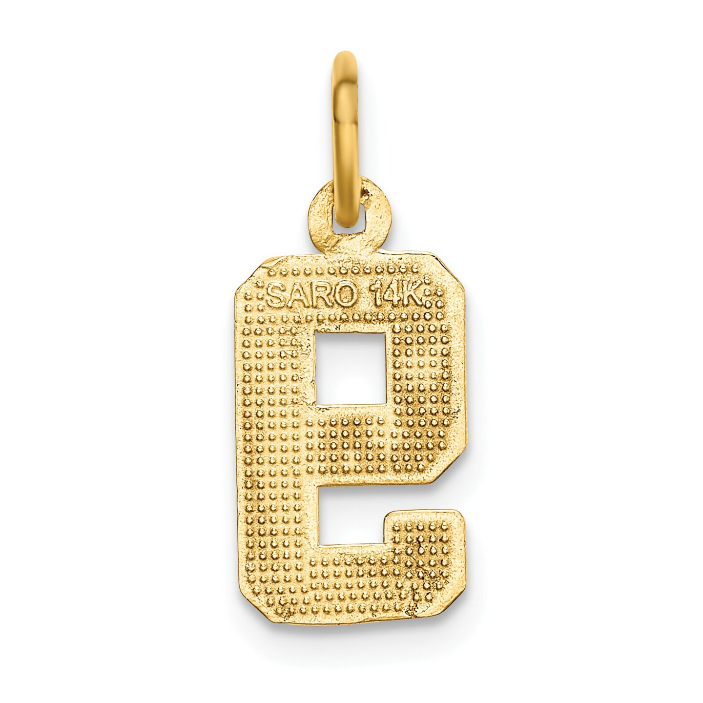 14K Gold Small Number 9 Charm Pendant FindingKing Jewerly 20mm x 7mm
